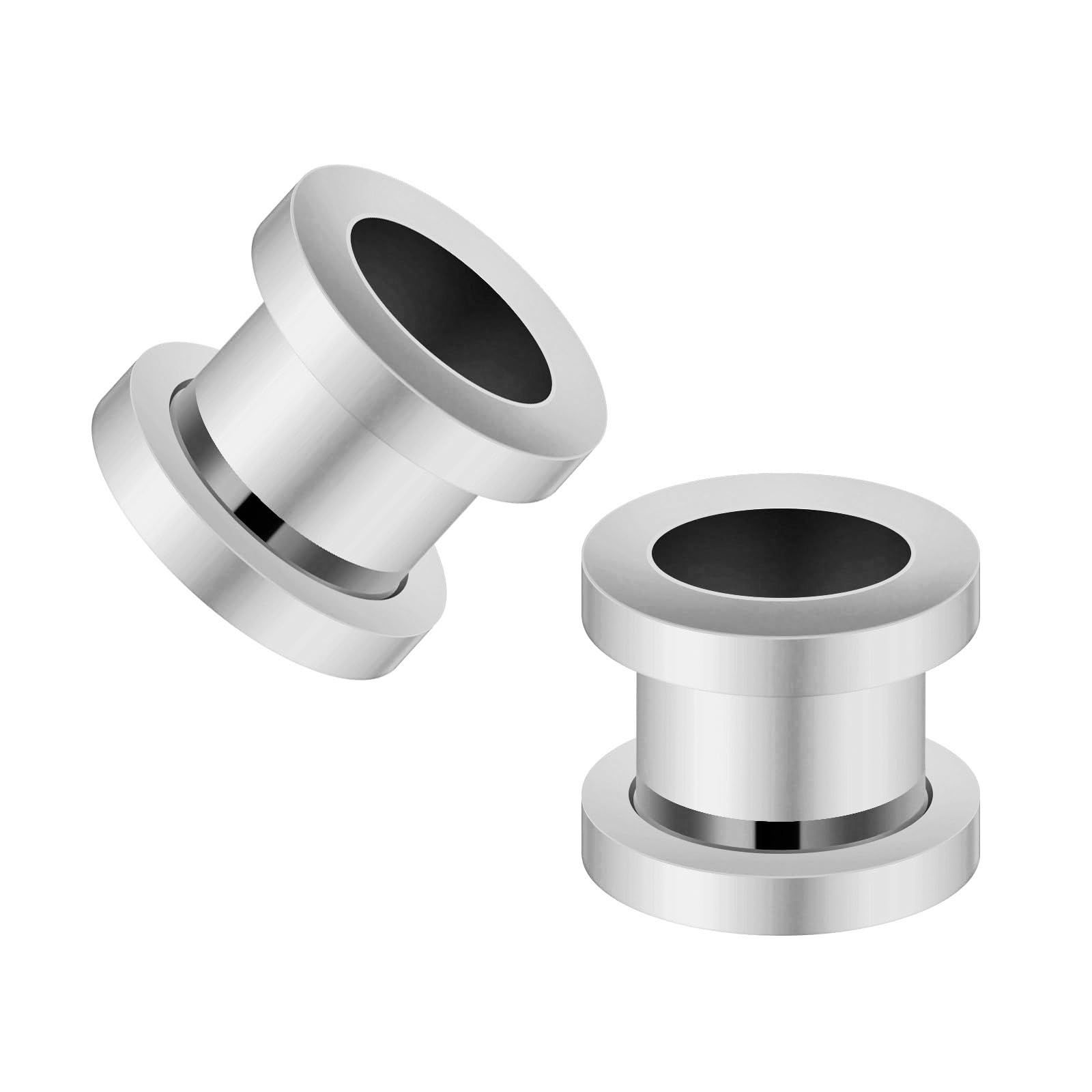 CABBE KALLOSurgical Steel Ear Stretching Lobe Plugs, Flesh Tunnel Earrings, Pair