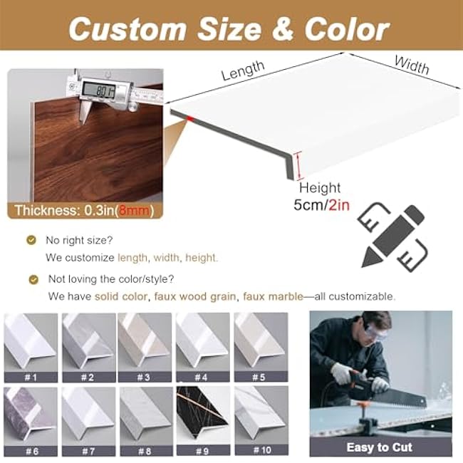 WDJBPSH Kitchen Pantry Shelf Covers for Wire Shelving, Ready-to-use PVC Wireshelf Liner with Modern Marble Pattern, Enhances Aesthetic & Organization(White-4 pcs,42x16in/107x41cm)