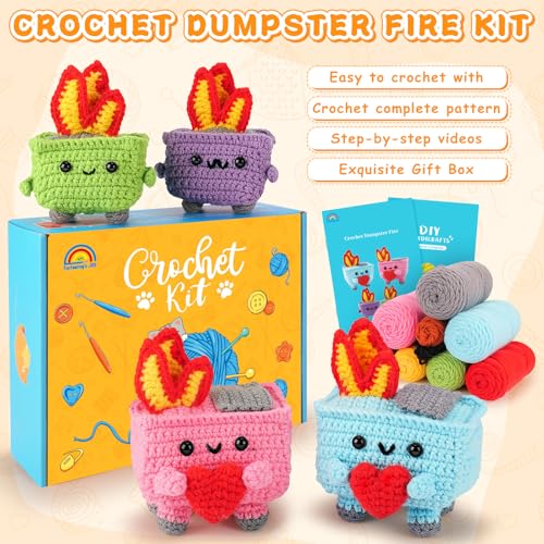 Kit crochet débutants Dumpster Fire pour vos soirées créatives