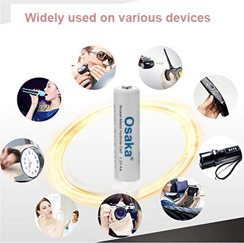 Image of Osaka NI-MH HR06 4xAA 3000mAh Enelong Rechargeable Battery Set