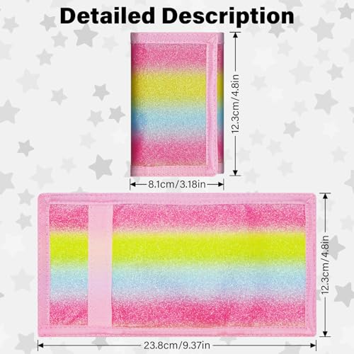 Image of Kids Wallet for Boys Girls, Trifold RFID Wallet with Key Chain and Zipper Pocket for Kids 4-18 Novelty Birthday Gifts, Coin Pouch Purse for Children Teens Outdoor Sports-Rainbow
