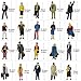 P8712 40pcs All Standing Pose Figures Assorted HO Scale Person Model Train Street People Desktop Decoration