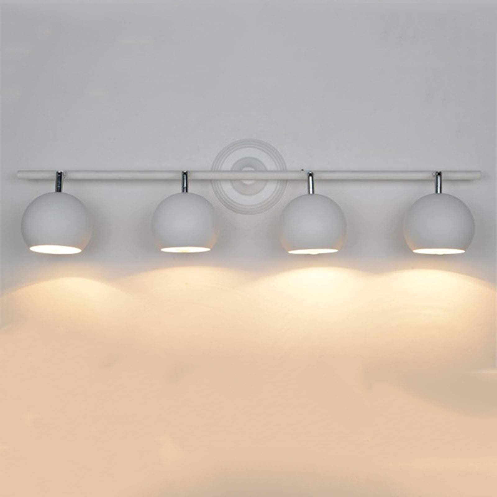 Spot de plafond LED moderne noir orientable 4 lumières pour chambre et bureau