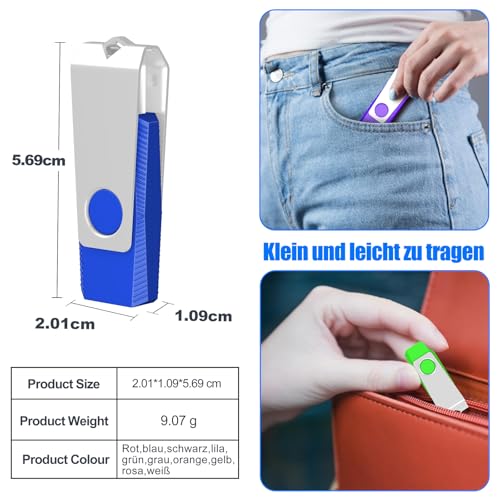 TEWENE USB Stick 4GB 100 Stück Set,USB Speicherstick Flash Drive Memory Stick,High Speed USB 2.0 Mehrfarbig Rotate.
