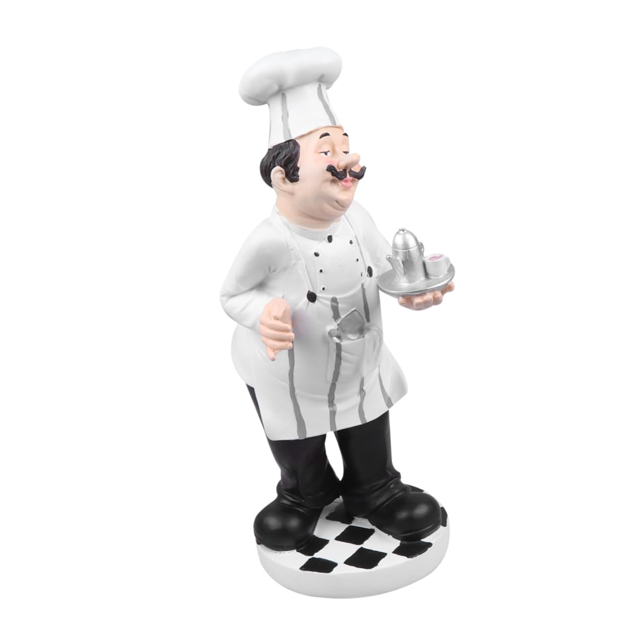 Sculpture de cuisinier humoristique pour animer une vitrine de boulangerie