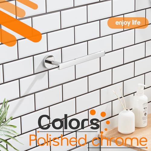 AONEON Bath Towel Rings Polished Chrome Bathroom Towel Holder Modern Small Hand Towel Bars Stainless Steel Wall Mounted AN3001CH by AONEON - Image 7