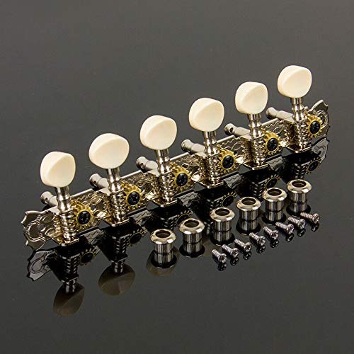 Guitar Parts Machine s Classic White Chrome Key for Folk Nickel Guitar Tuning Pegs Tuners