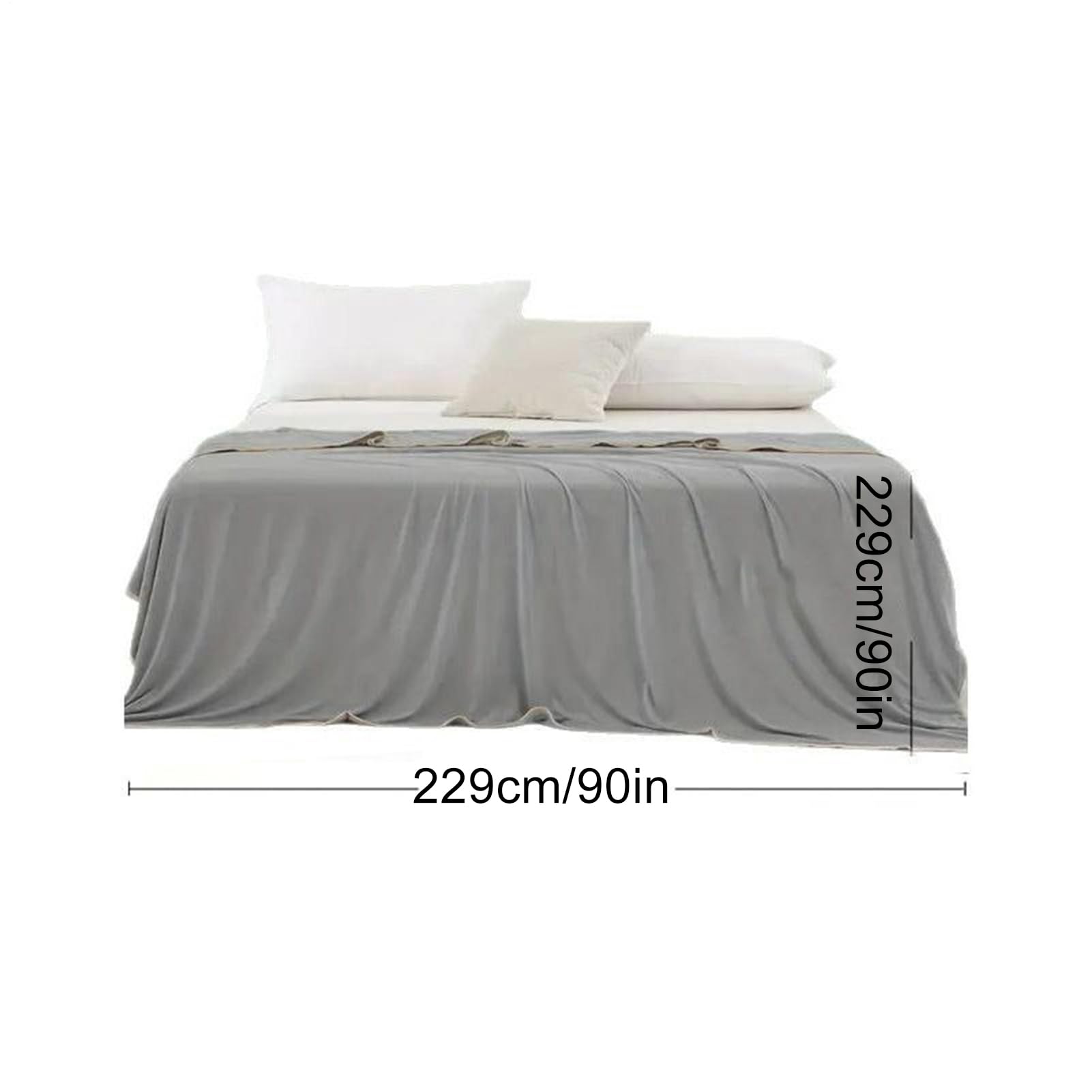 Genérico Coperta rinfrescante, traspirante, 152,4 cm, lavabile, riutilizzabile, per letto singolo, queen e king, estivo per il sonno all'aperto, viaggi, uso quotidiano, blu
