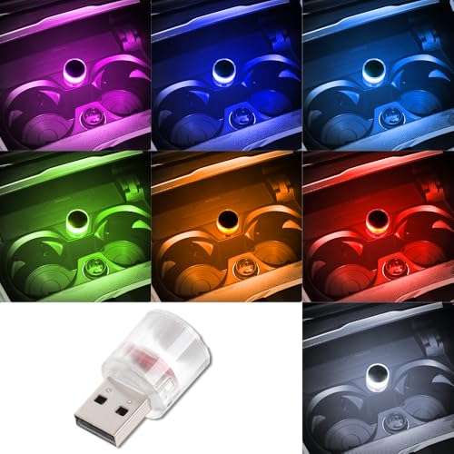 Lámpara LED ambiente interior para auto USB mini