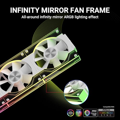 Image of Ant Esports QuartzFlow 3-In-1 120mm ARGB Stackable Case Fan Kit with Forward /Reverse Switch and Wire Free Daisy Chain - White