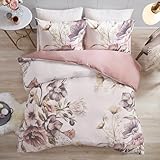 Photo Gallery madison park cassandra - set copripiumino in 100% cotone, con motivo floreale, per tutte le stagioni, traspirante, con federe coordinate, 228,6 x 228,6 cm, 3 pezzi Photo Gallery madison park cassandra - set copripiumino in 100% cotone, con motivo floreale, per tutte le stagioni, traspirante, con federe coordinate, 228,6 x 228,6 cm, 3 pezzi