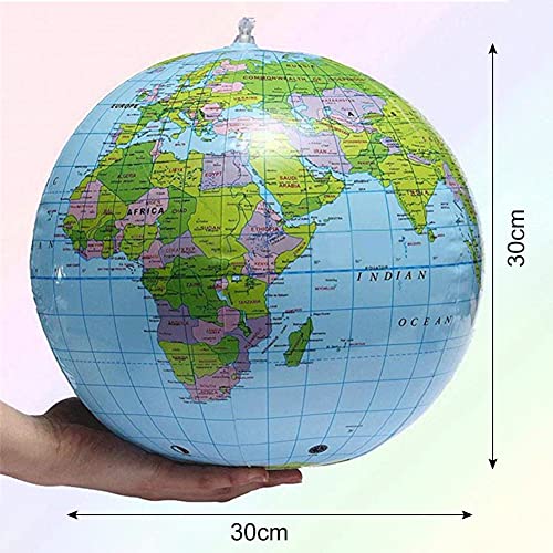 Butyeak Weltkugel Aufblasbar, Aufblasbare Globe, Weltkugel Ballon, 2 Stück Wasserball Weltkugel, World Globe, für Strand Spielen Oder Lehre, Geburtstagsfeiern,Wissenschaft Geographie Bildung