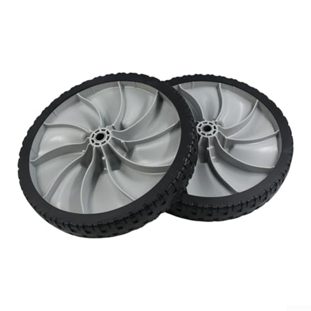 Rueda trasera para cortacésped de 11 x 1.75 pulgadas, repuestos de plástico resistente para cortacésped compatible con 634-04625 ajuste de larga duración (2 piezas)