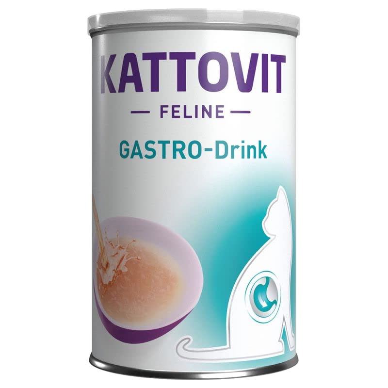 Kattovit Feline Diet Gastro Multipack Huhn & Reis | 12 x 85g Nassfutter & 6 x 135ml Drink | Für Katzen mit Gastro-intestinalen Problemen | fettarm und leicht verdaulich