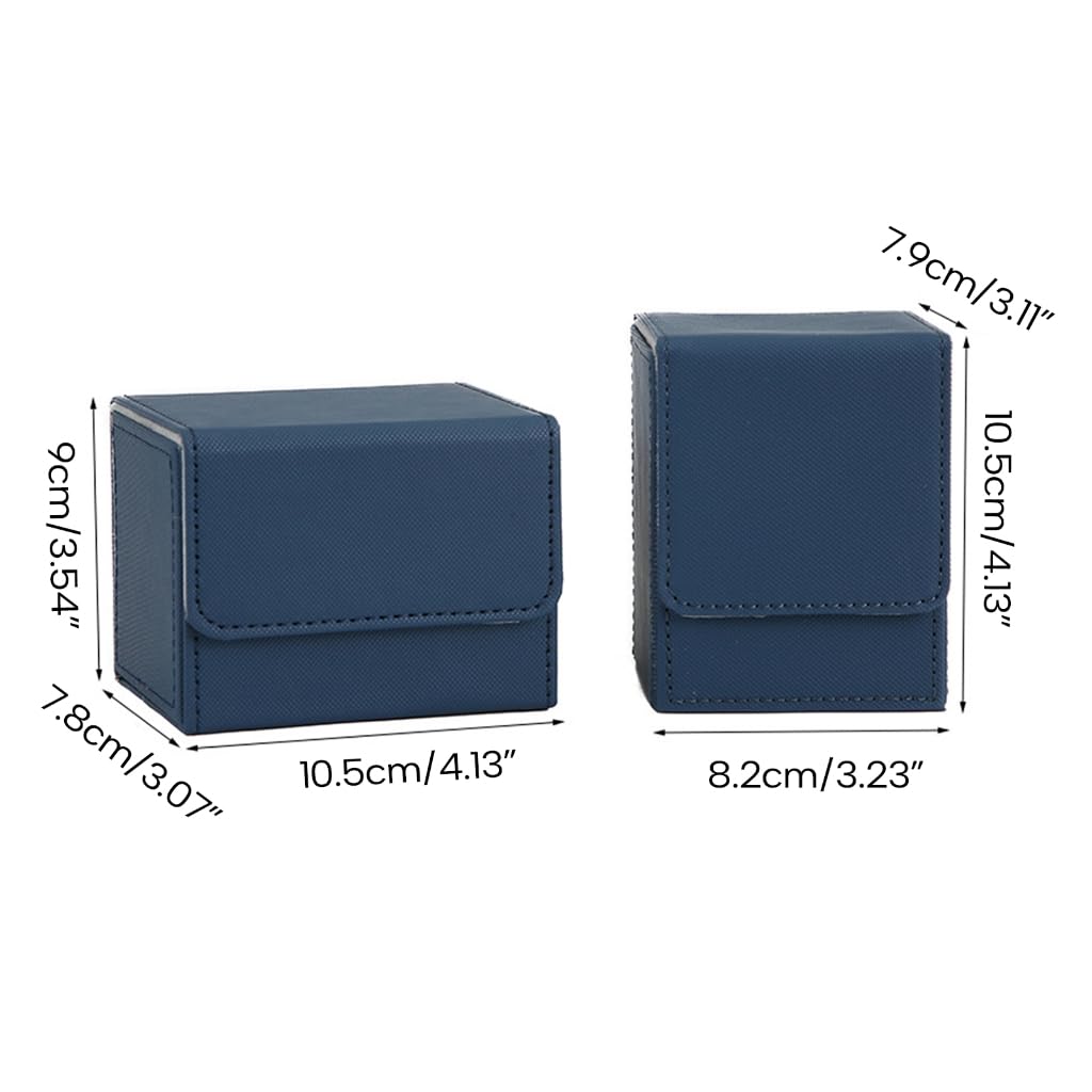 Boîte De Rangement Pour Cartes à Jouer - Étui Magnétique En Cuir PU, Capacité 100+ Cartes, Format Horizontal | Pour Jeux De Cartes, Collections, Portefeuille Cartes