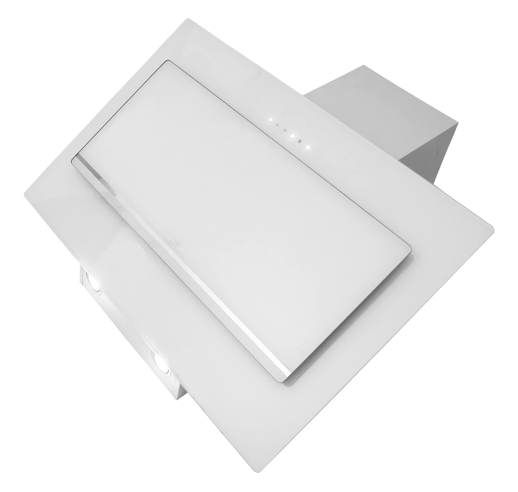 INFINITON | Campana Extractora 90cm CMPTRAL-A92B | Campana para Cocina | 800 m³ / h | Extractor con Potencia Intensiva | 3 Velocidades | Panel Táctil | Luces LED | Filtros de Aluminio | Cristal Blanco