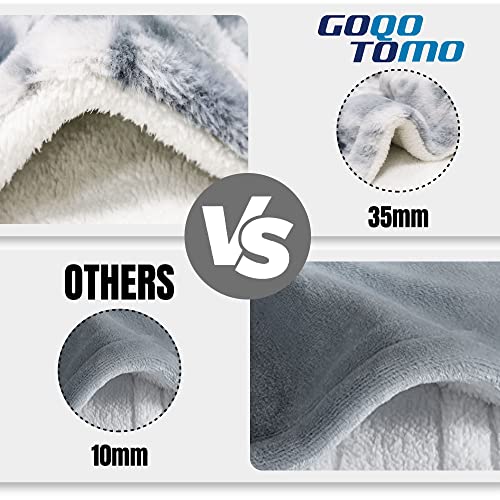 Goqo Tomo Electric Heated Blanket 50" X 60" Throw Wrap With 12 Heating Levels For Home Office Use Gradient Gray-H60 #TOP5