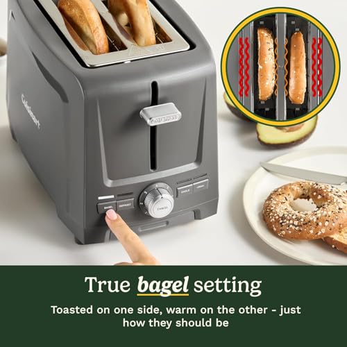Image of Cuisinart Core Collection 2-Slice Toaster | Extra-Long Slots for Artisan Bread | Bagel Setting |High-Lift Quickview | Single Slice & Defrost Functions | +30sec Toast Boost |Removable Crumb Tray