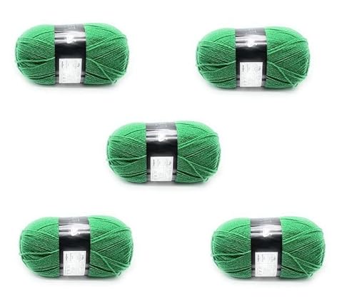 5 x 100 g Knäuel grün Cygnet Doppelstrickwolle - Apfel Cover