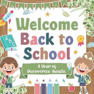 Decorably 87 Pcs Cutouts Farmhouse Theme Welcome Back to School Bulletin Board Decorations Set with Borders, Welcome Back to School Bulletin Board Set - School, Homeschool Decorably 87 Pcs Cutouts Farmhouse Theme Welcome Back to School Bulletin Board Decorations Set with Borders Welcome Back to School Bulletin Board Set School Homeschool