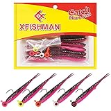 Crappie-Baits- Plastics-Jig-Heads-Kit-Minnow-Fishing-Lures-for Crappie-Panfish-Bluegill-40-Piece Kit...