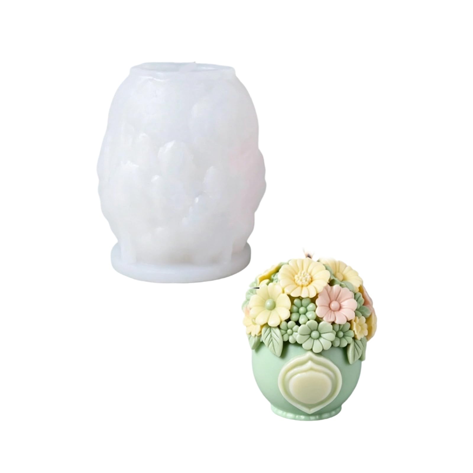Greabuy Flexible and Sturdy Flower with Love Silicone Mold for Crafting Elegant Lights and Decorative Items Flower Heart Silicone Mold
