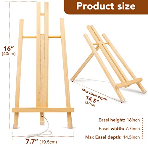 Aroic Wood Easels, Easel Stand For Painting Canvases, Art, And Crafts. (16 Inch, 8 Pack), Tripod, Painting Party Easel, Kids Student Table School Desktop, Portable Canvas Photo Picture Sign Holder. #TOP2