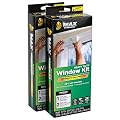 Duck MAX Strength Window Insulation Kit, Winter Window Seal Kit Fits Patio Doors & Large Windows, Heavy Duty Shrink Film Insulator, Indoor Installation, Window Tape Included, 84" x 120", Clear, 2 Pack