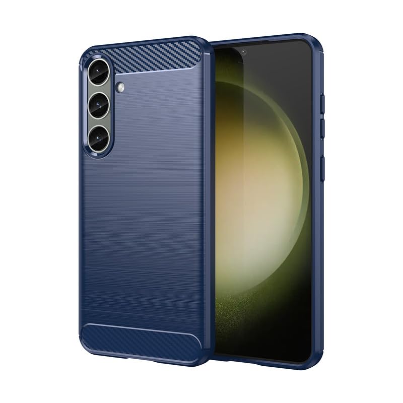 Image of Hybrid Carbon Fiber Back Case for Samsung Galaxy S24 Plus / S25 Plus (Blue)