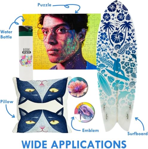 A4 Sublimation Printer for Clothes, T-Shirt Transfer Printing Machine, Direct to Film Printer. 4 Sublimation Ink Set: C/M/Y/B, Printing Paper,Tape Heat. Printers Conversion - Image 6