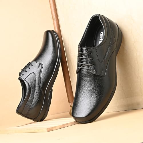 Image of Centrino Formal Shoes for Men | Lightweight Comfortable Office Shoes for Man Stylish | Cushioned Insole Lace-Up Shoes for Men | Durable TPR Sole | Trendy Classic Design Footwear for Men (8117)