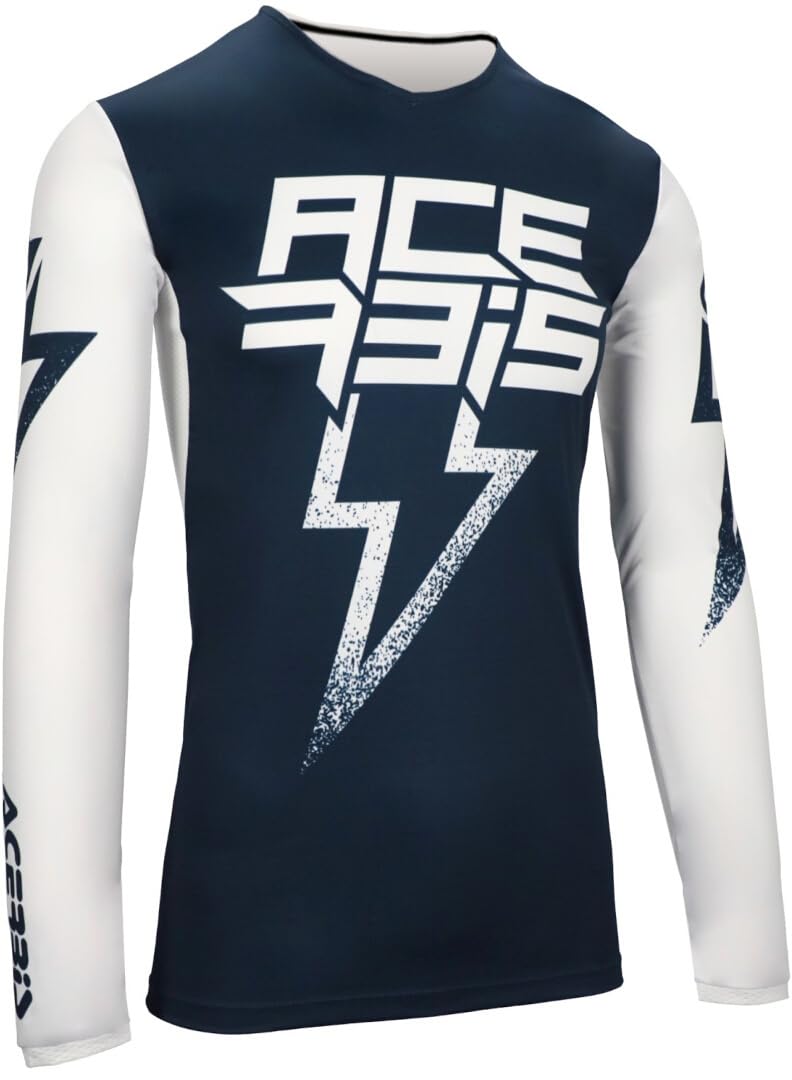 Acerbis X-Flex Blizzard Maglia Motocross, Blu/Bianco, XL