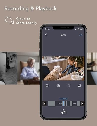 Miniatura 5 de nooie Monitor de bebé con tarjeta SD, monitor de bebé con cámara 360, cámara WiFi para bebé con aplicación de teléfono, seguimiento de movimiento AI