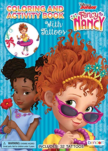 Disney Fancy Nancy 48-Page Color & Activity Book with Tattoos Bendon 45657