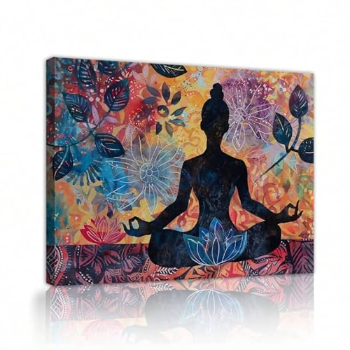 Peinture zen colorée de qualité supérieure tableau yoga XINBAO encadré