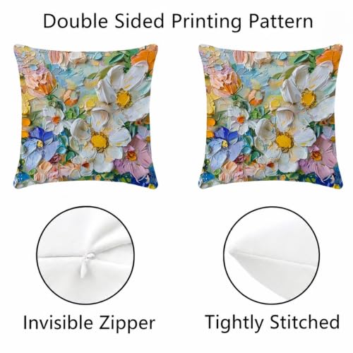 Housses de coussin 50x50cm double face en velours impermeable