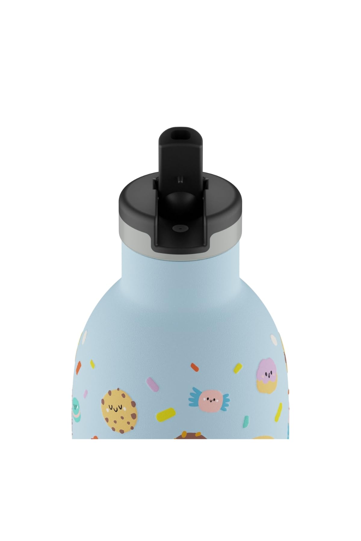 24BOTTLES Kids Borraccia Bambini Termica con Cannuccia 330ml Music Friends | Ermetica, Acciaio Inox, BPA Free, 24H Freddo/12H Caldo, Bambina e Bambino, Non Crea Condensa, per Scuola Elementare e Asilo