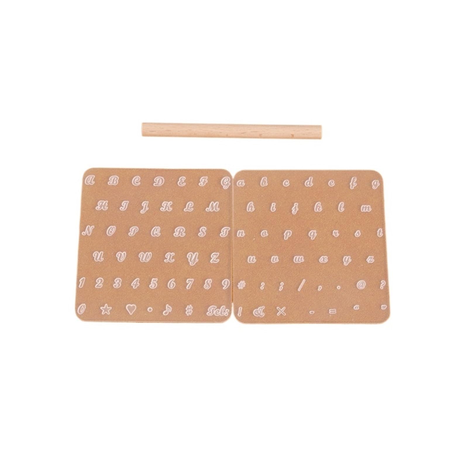 Leather Letter Stamp Set 1pc Leather Letter Stencil Printing Stamping DIY Carve Leathercraft Transparent Tools(Type 3)