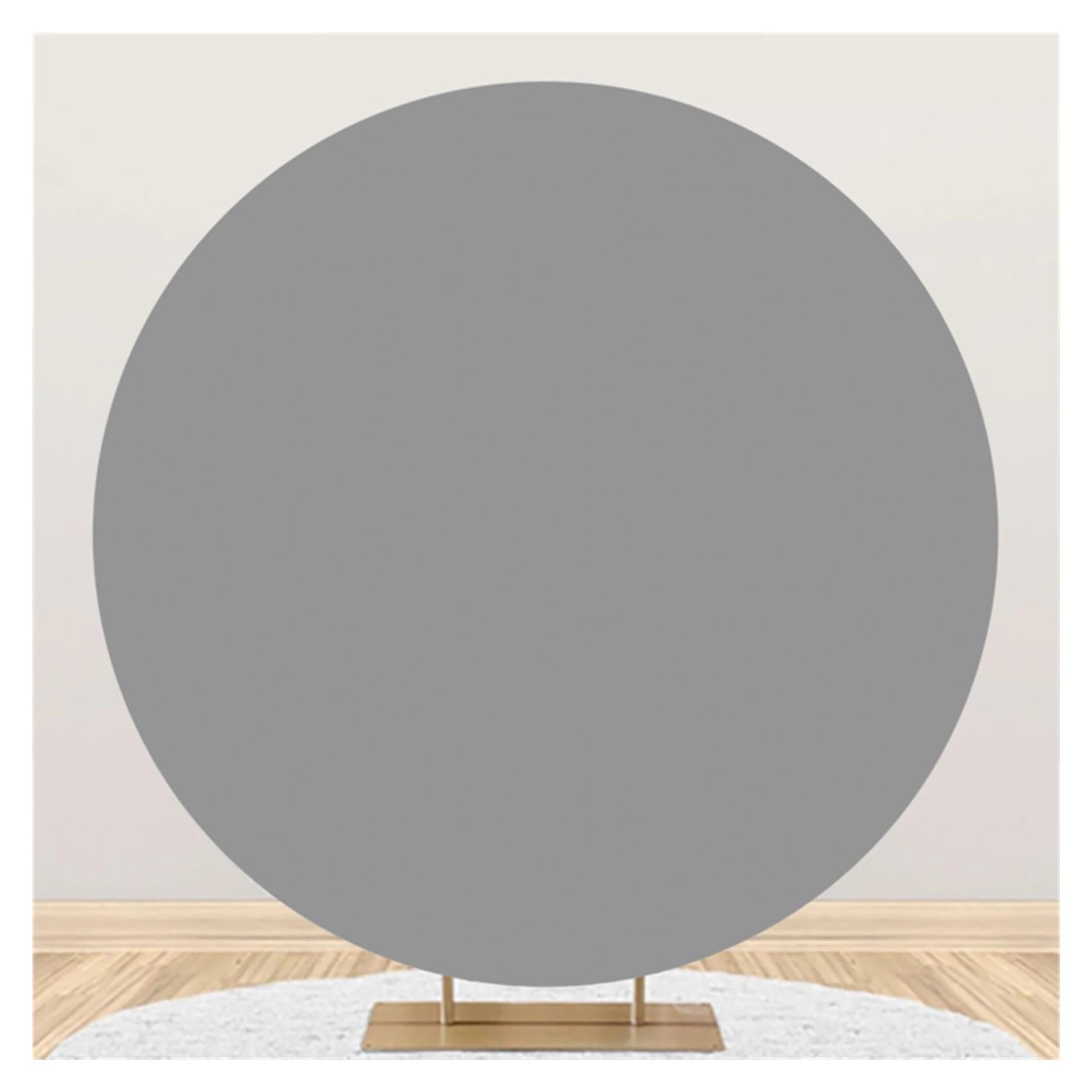 Couverture d'arrière-plan ronde blanche de couleur pure pour décors de mariage