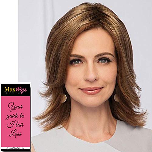 Top Pefect Hair Topper Color GL 27-29 CHOCOLATE CARAMEL - Gabor Wigs 10" Long Clip In Flexlite Synthetic Conceals Thinning Crowne Head Hairpiece Bundle Maxwigs Hairloss Booklet
