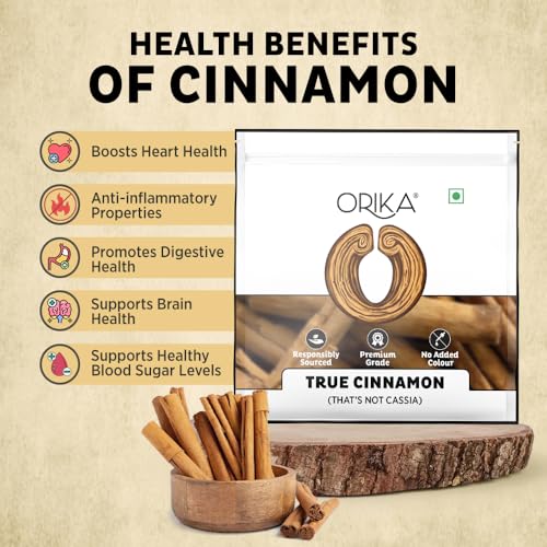 Image of Orika True Cinnamon (That's Not Cassia) | Sabut Daarchini Sticks 40 Gm | No Additives, No Fillers (1)