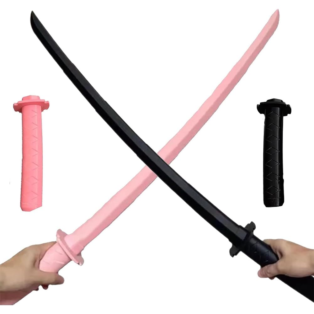 3D Gravity Adult Samurai Sword Creative Decompression Retractable Samurai Sword Funny Plastic Telescopic Katana Toy Super Healing Folding Funny Gift for Adults And Teens, 2pcs Mixed