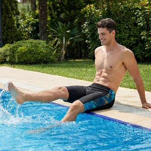 Image of LIMEE Men's Swimming Shorts | Quick Dry Stretch Swim Trunks with Drawstring | Lightweight Breathable Beach Wear, Pool, Gym & Running Shorts