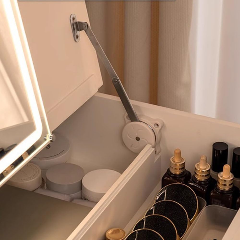 Schminktisch Nachtschminktisch mit Schminkspiegel, Holztisch Vanity Table Set