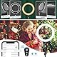 LED Ringlicht mit Stativ Handy 10 Zoll - 40 RGB-modi Dimmbare Selfie Licht Ringleuchte Ring Light Lichtring Ringlampe - Handystativhalter mit Lampe für Smartphone Kamera YouTube Vlog Fotografie