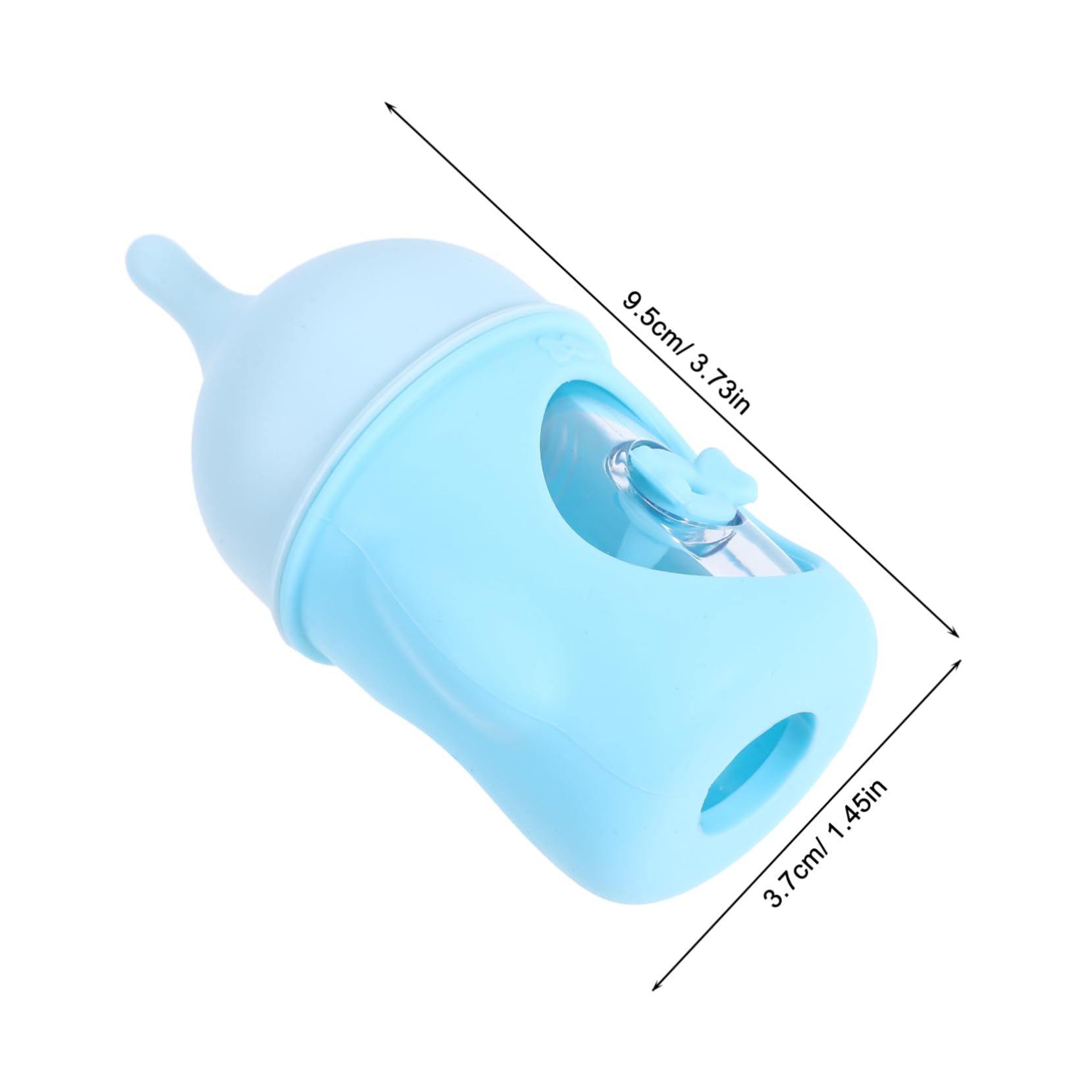 Levemolo Puppy and Kitten Feeding Bottle: Portable Pet Feeder with Silicone Nipple Visible Scale for Feeding for Newborn Pets for Travel 20ml