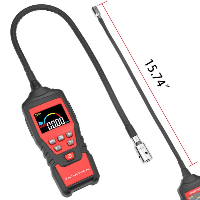 Gas Leak Detector,HT601B+ Professional Natural Gas Detector with Audible & Visual Alarm, Propane for Home,Portable Gas Sniffer to Locate Combustible Gas Leak Sources Like Methane 1