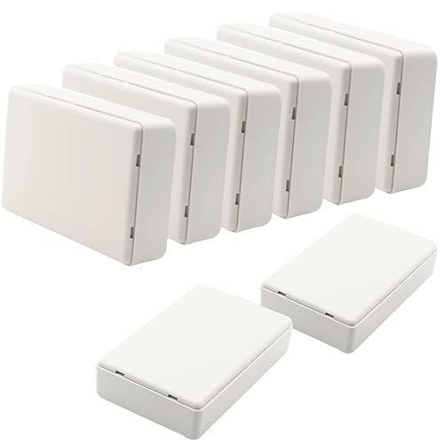 Miniatura 74 de Zulkit 5 cajas de proyecto de plástico ABS para proyectos eléctricos, caja de conexiones pequeña, color blanco, 2.4 x 1.42 x 0.98 pulgadas