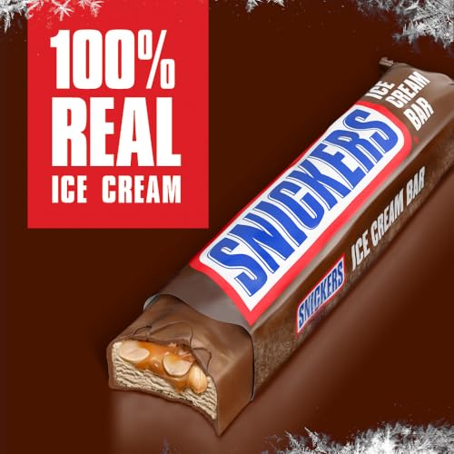 image for SNICKERS Ice Cream, Chocolate Caramel Peanut Butter Ice Cream Bars Ind