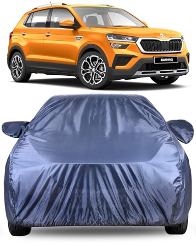 Image of Autofact Premium Car Cover for Kushaq | All Weather Water-Resistant Full Body Car Cover | Light-Weight Triple-Stitched Outdoor Shield with UV Protection, Dustproof & Heat-Resistant